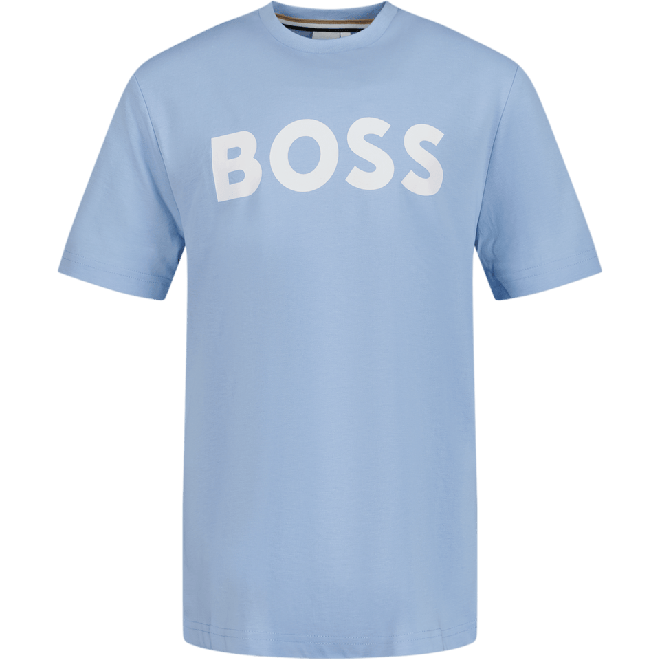 Boss Kinder Jongens T-Shirt Licht Blauw 4Y