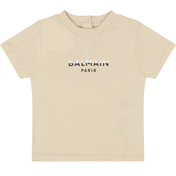 Balmain Baby Unisex T-Shirt Beige