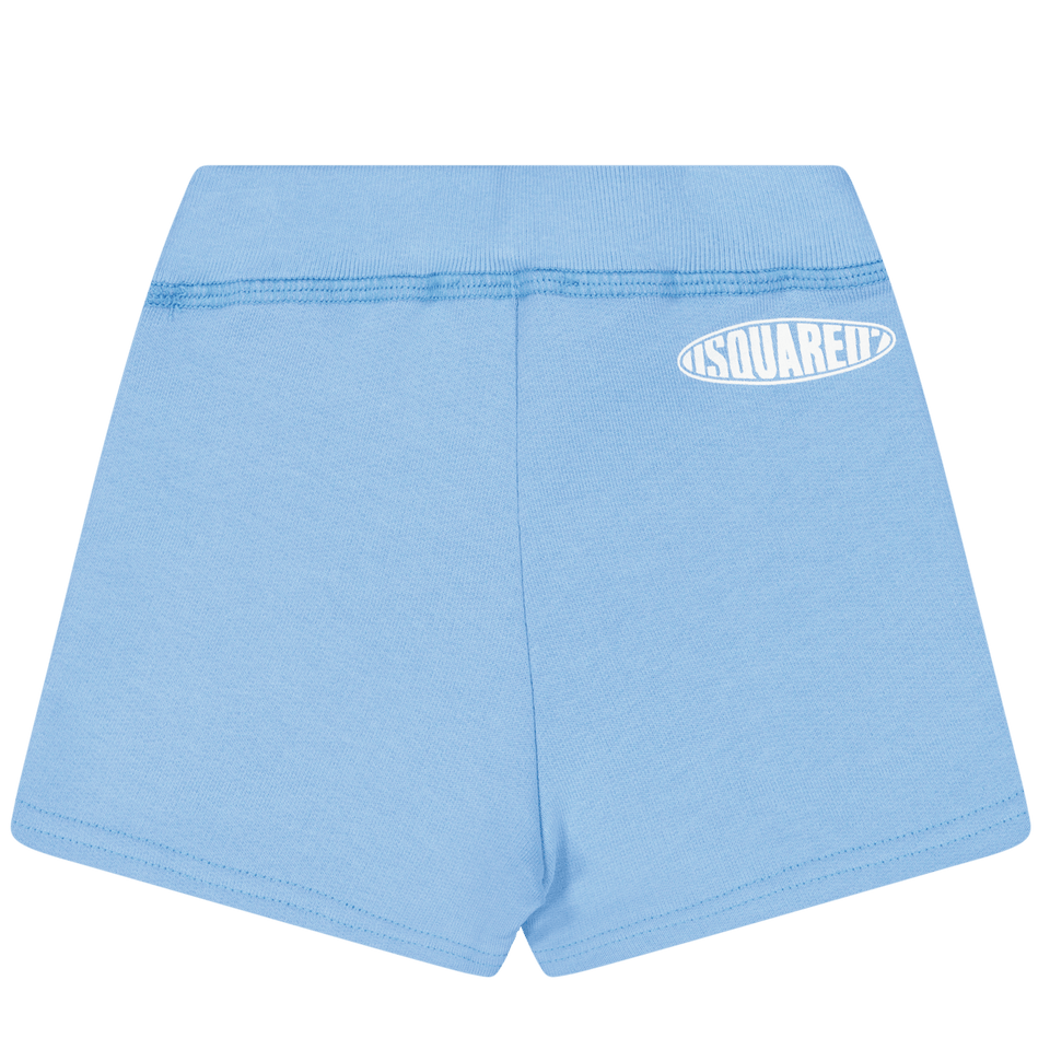 Dsquared2 Baby Unisex Shorts Licht Blauw