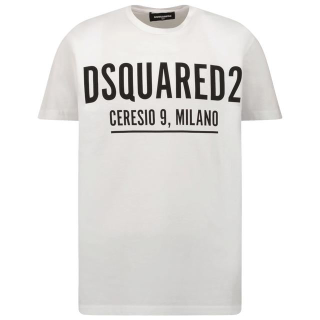 Dsquared2 Kinder Unisex T-Shirt Wit 8Y