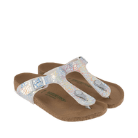 Birkenstock Kinder Meisjes Slippers Zilver 31