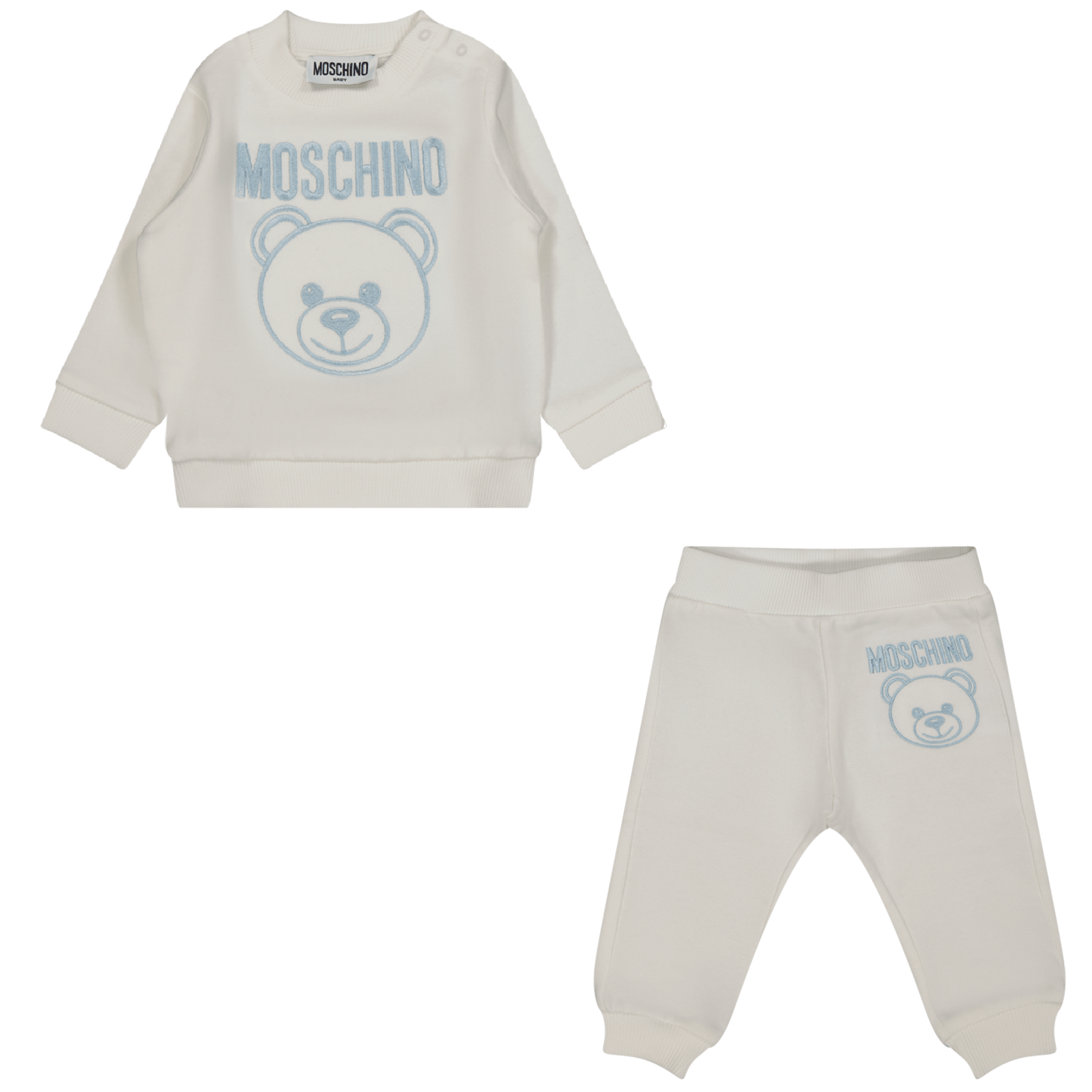 Moschino Baby Unisex Joggingpak Licht Blauw 3/6