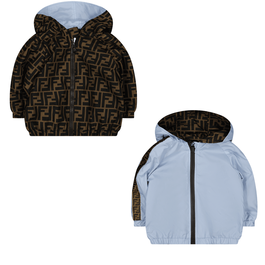 Fendi Baby Unisex Jas Licht Blauw