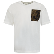 Fendi Kinder Unisex T-Shirt Wit