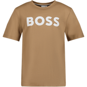 Boss Kinder Jongens T-Shirt Beige