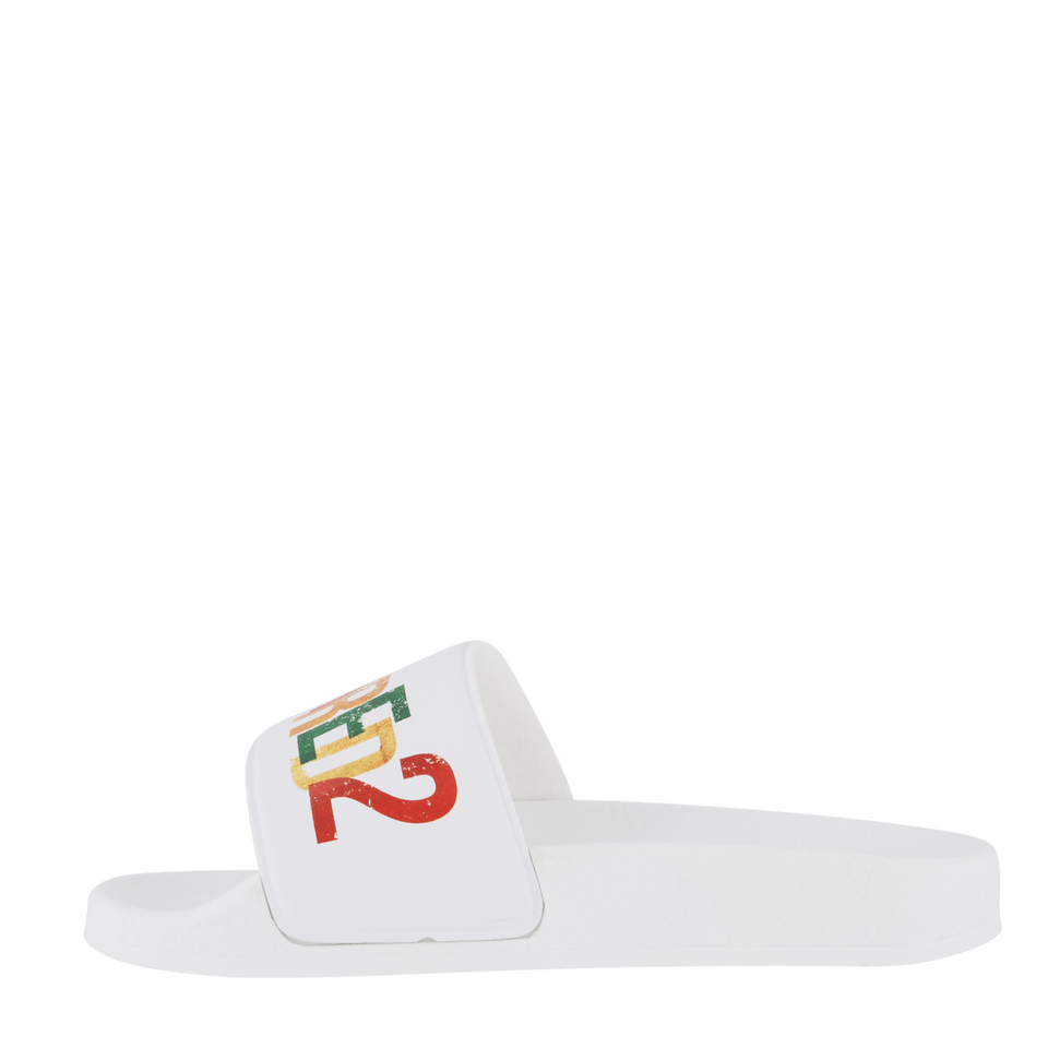 Dsquared2 Kinder Unisex Slippers Wit