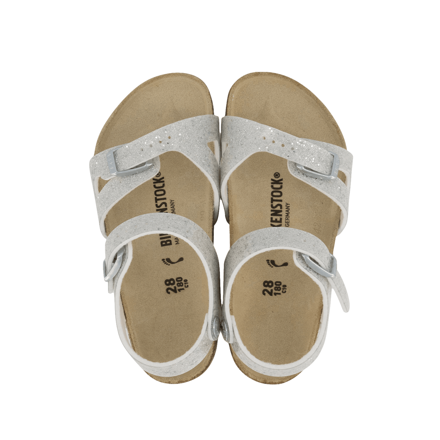 Birkenstock Kinder Meisjes Sandalen Zilver 24