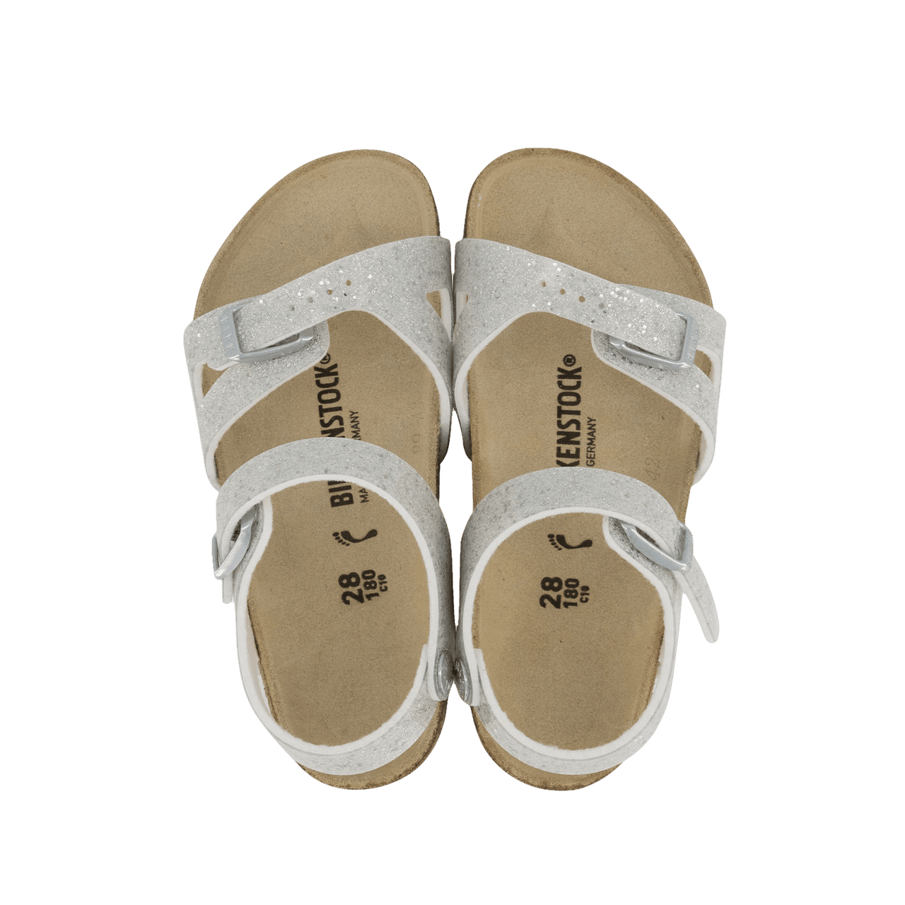 Birkenstock Kinder Meisjes Sandalen Zilver
