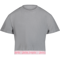 Palm Angels Kinder Meisjes T-Shirt Donker Grijs 4Y