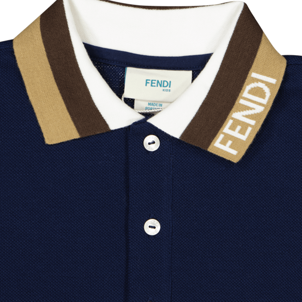 Fendi Kinder Jongens Polo Navy