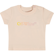 Off-White Baby Meisjes T-Shirt Roze