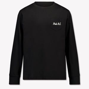 Ralph Lauren Kinder Jongens T-Shirt In Zwart