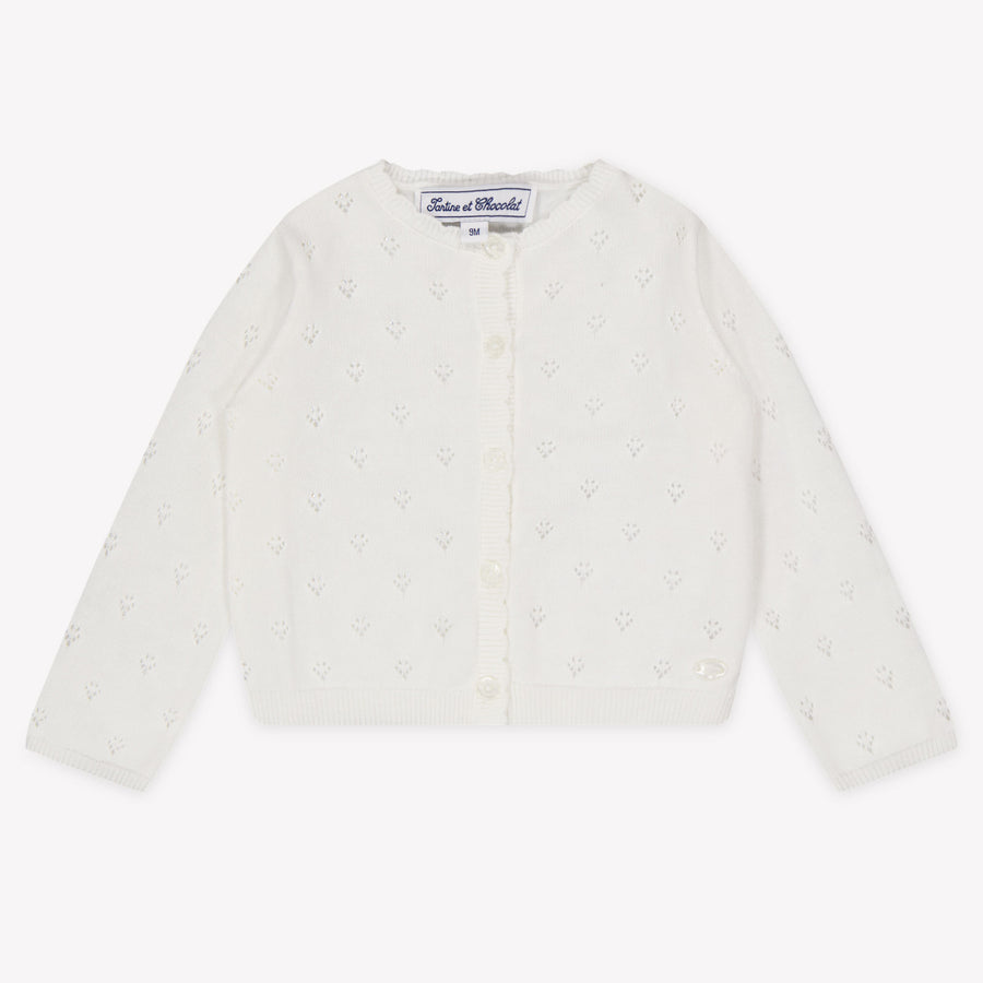 Tartine et Chocolat Baby Meisjes Vest In Wit