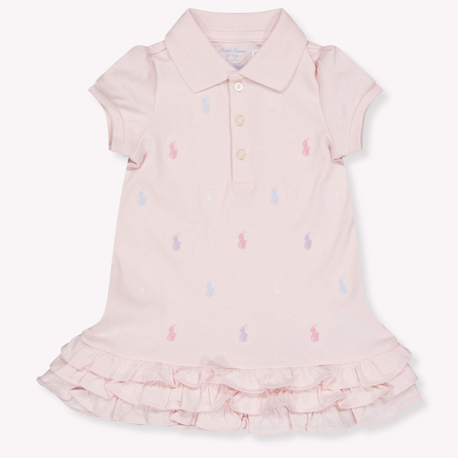 Ralph Lauren Baby Meisjes Jurk In Licht Roze