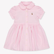 Ralph Lauren Baby Meisjes Jurk In Licht Roze
