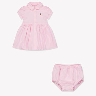 Ralph Lauren Baby Meisjes Jurk In Licht Roze