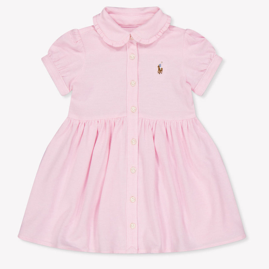 Ralph Lauren Baby Meisjes Jurk In Licht Roze