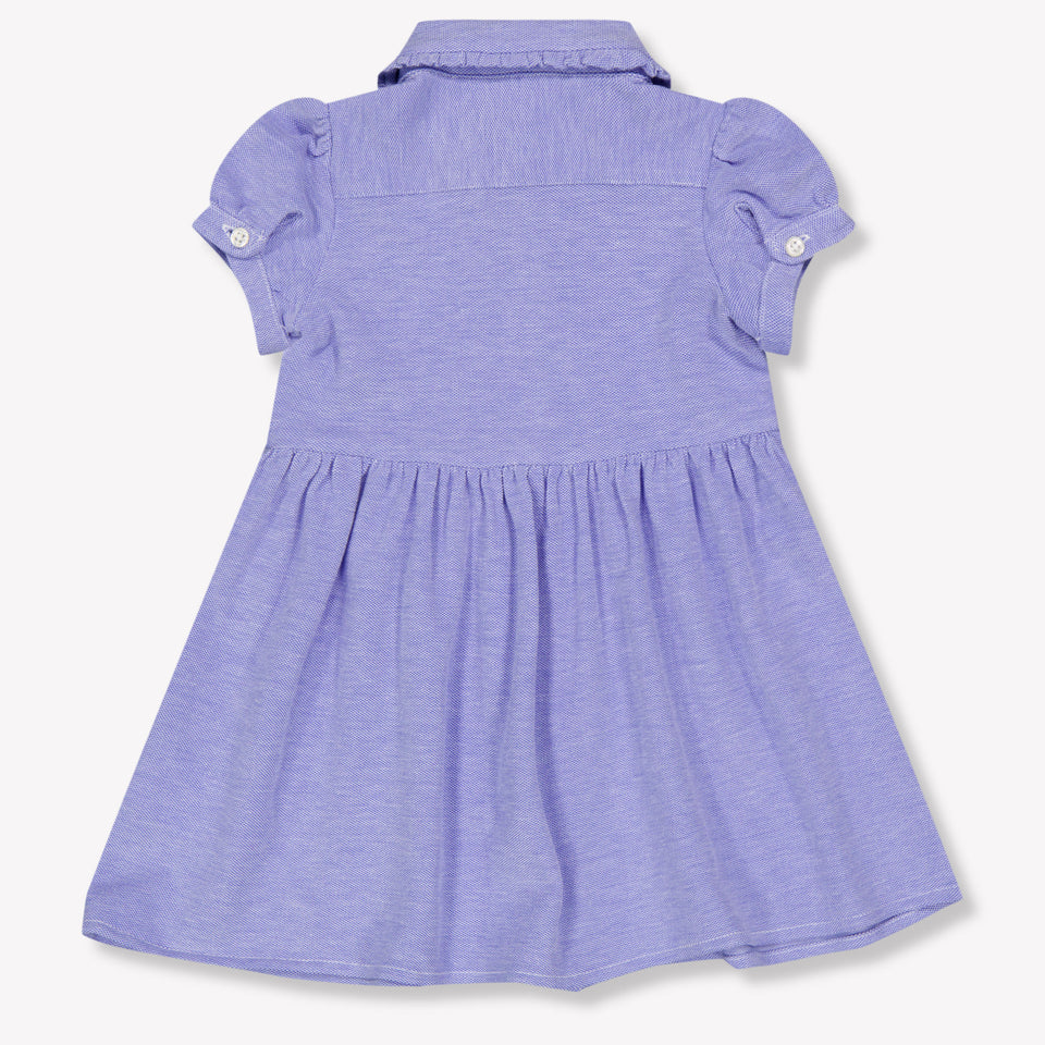 Ralph Lauren Baby Meisjes Jurk In Licht Blauw