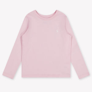 Ralph Lauren Kinder Meisjes T-Shirt In Licht Roze