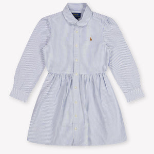 Ralph Lauren Kinder Meisjes Jurk In Licht Blauw
