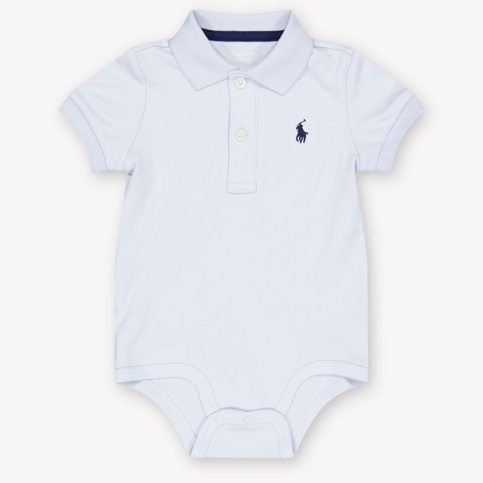 Ralph Lauren Baby Jongens Rompertje In Licht Blauw