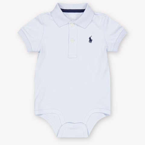 Ralph Lauren Baby Jongens Rompertje In Licht Blauw