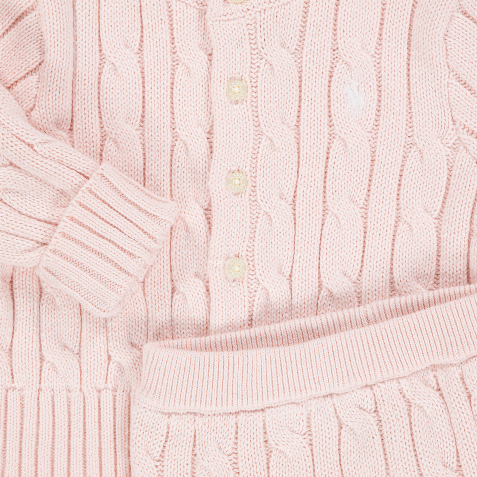 Ralph Lauren Baby Unisex Setje In Licht Roze