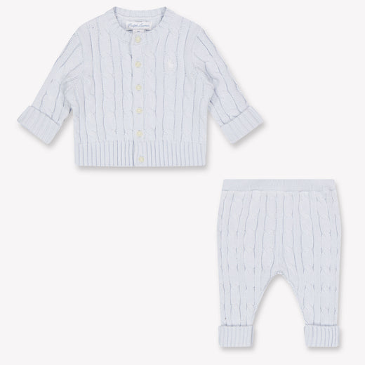 Ralph Lauren Baby Unisex Setje In Licht Blauw