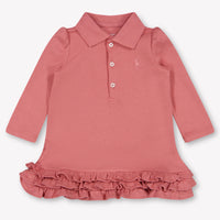 Ralph Lauren Baby Meisjes Jurk In Oud Roze