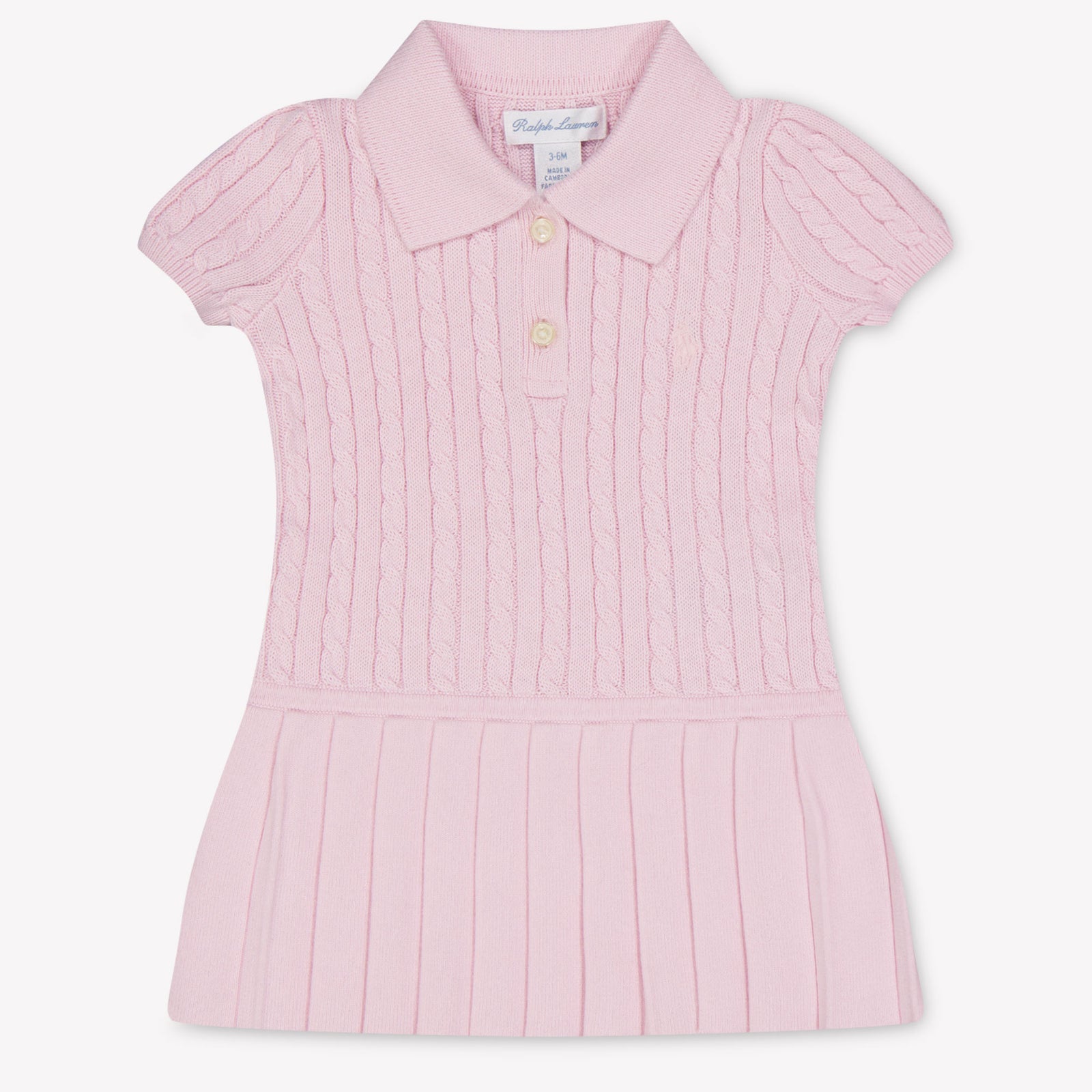 Ralph Lauren Baby Meisjes Jurk In Licht Roze
