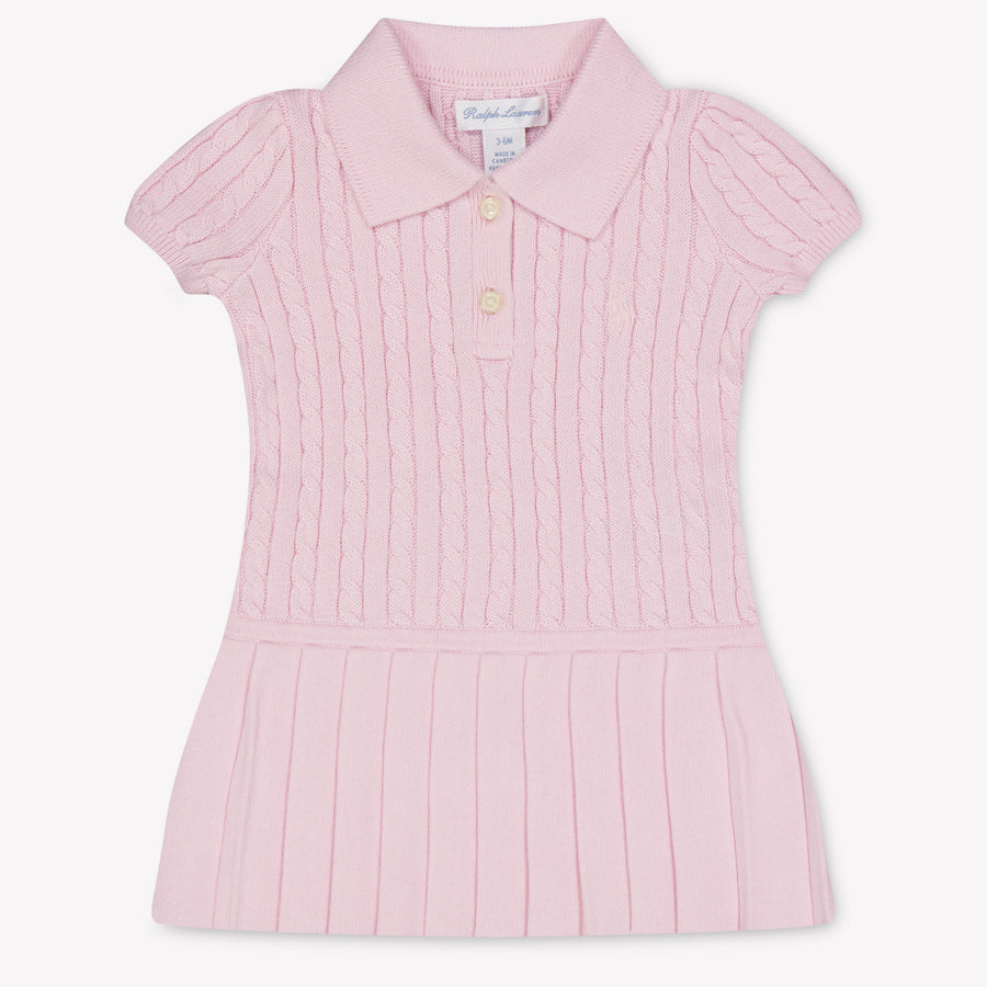 Ralph Lauren Baby Meisjes Jurk In Licht Roze