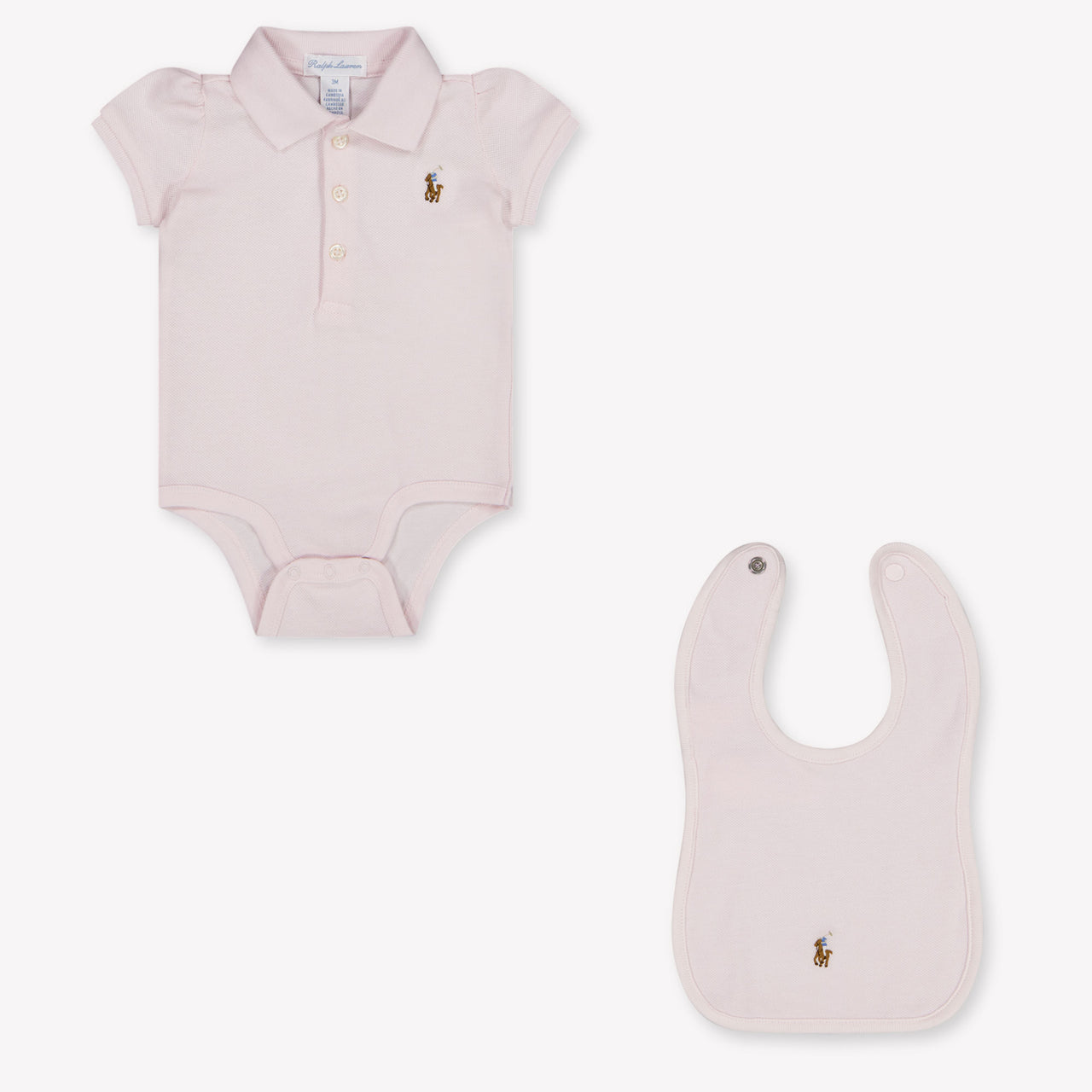 Ralph Lauren Baby Unisex Rompertje In Licht Roze
