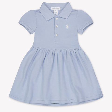 Ralph Lauren Baby Meisjes Jurk In Licht Blauw
