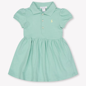 Ralph Lauren Baby Meisjes Jurk In Licht Groen