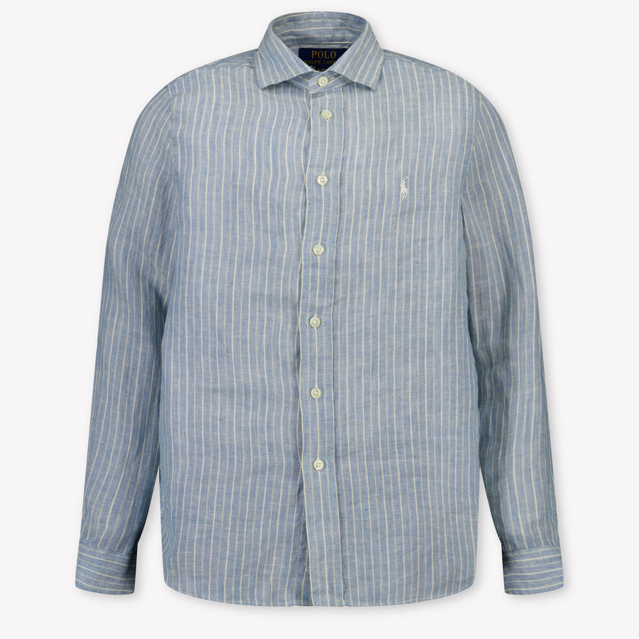 Ralph Lauren Kinder Jongens Blouse In Licht Blauw