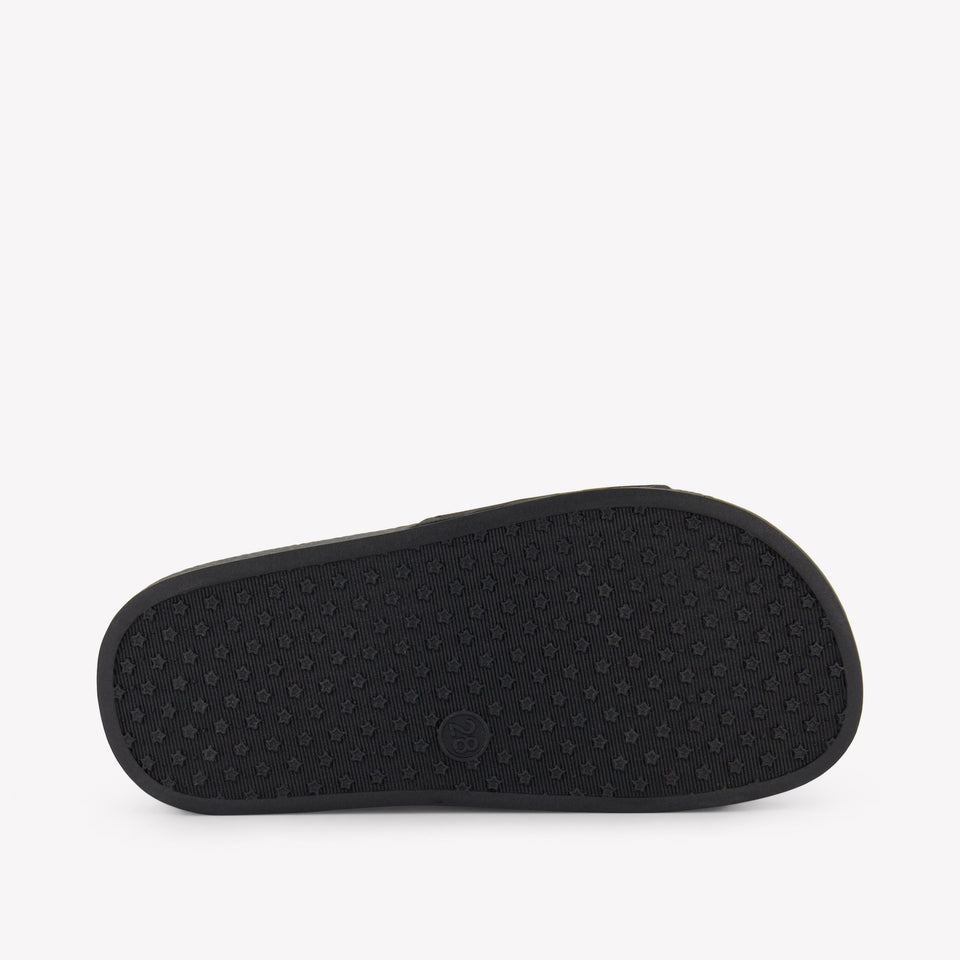 Boss Jongens Slippers In Zwart
