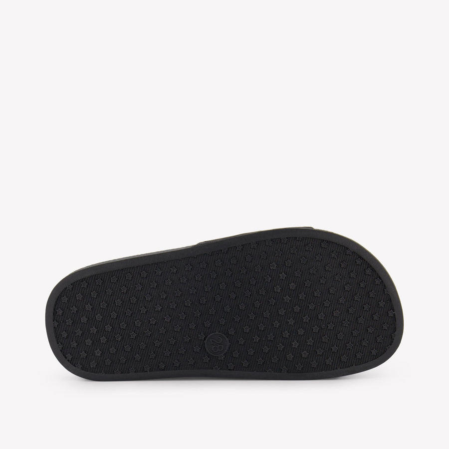 Boss Jongens Slippers In Zwart