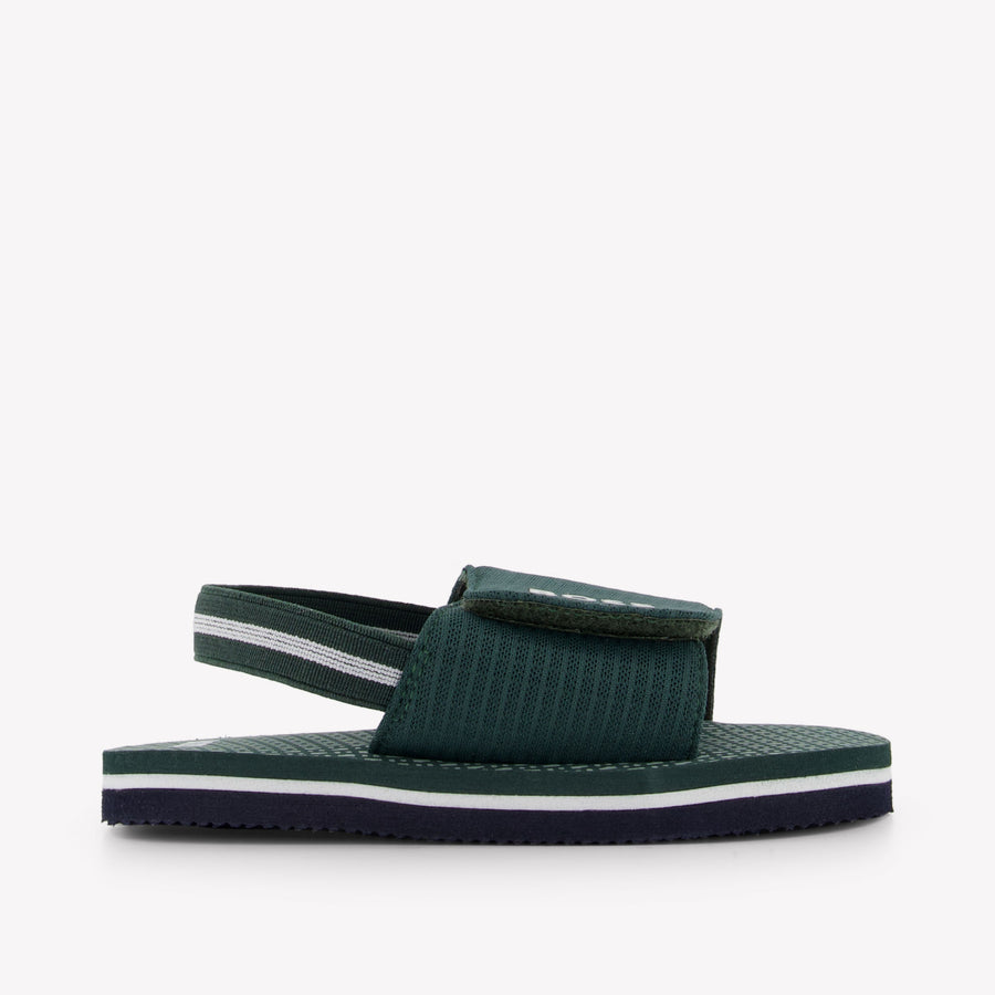 Boss Jongens Slippers In Groen