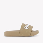 Boss Jongens Slippers In Beige