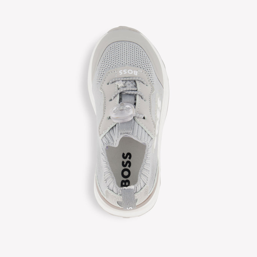 Boss Jongens Sneakers In Grijs