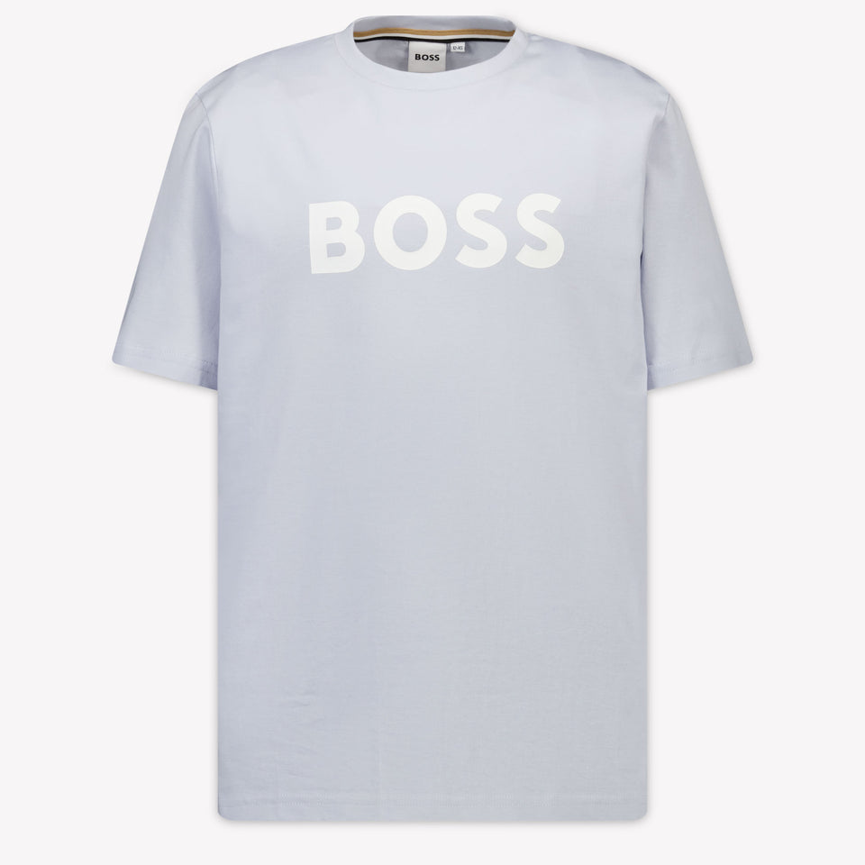 Boss Kinder Jongens T-Shirt In Licht Blauw