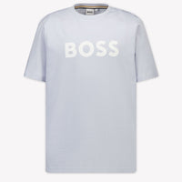 Boss Kinder Jongens T-Shirt In Licht Blauw