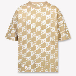 HUGO Kinder Jongens T-Shirt In Beige