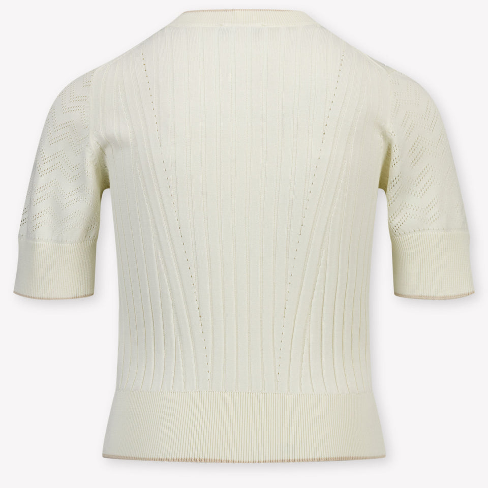 Lanvin Kinder Meisjes T-Shirt in Ecru