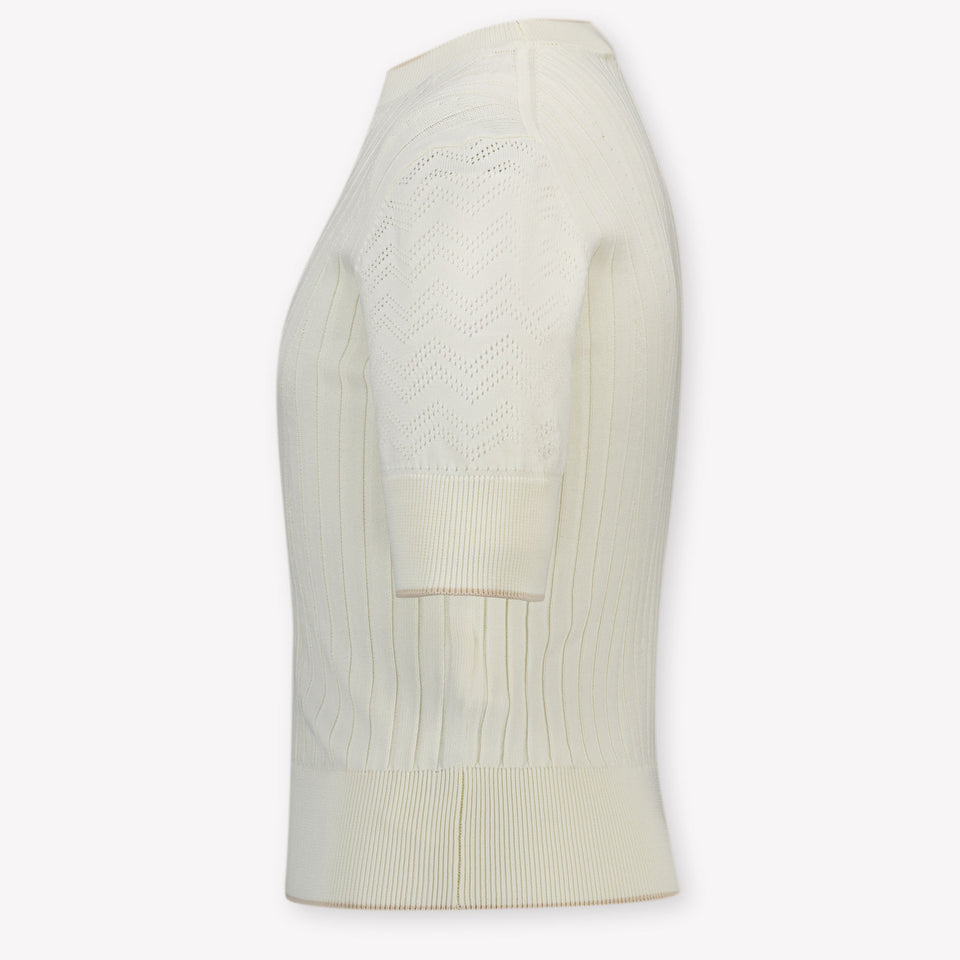 Lanvin Kinder Meisjes T-Shirt in Ecru