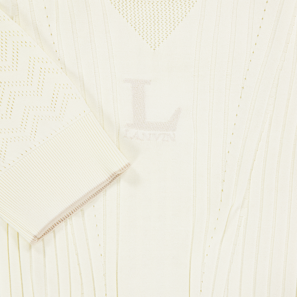 Lanvin Kinder Meisjes T-Shirt in Ecru