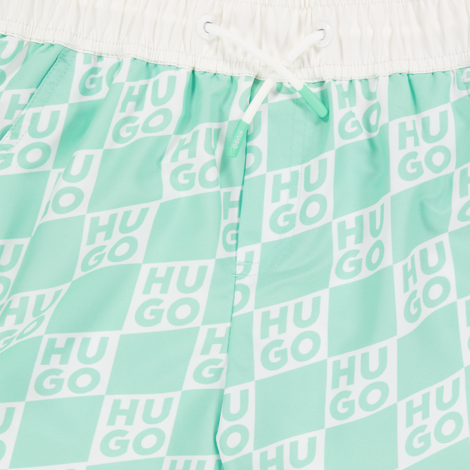 HUGO Kinder Jongens Zwemkleding In Mint