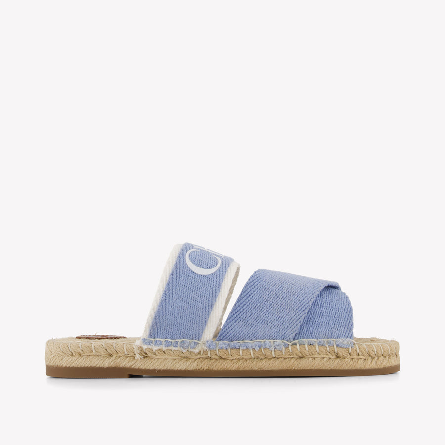 Chloe Kinder Meisjes Slippers In Licht Blauw