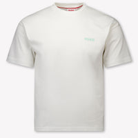 HUGO Kinder Jongens T-Shirt In Off White