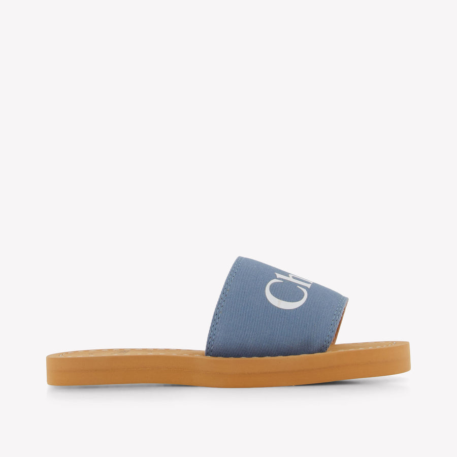 Chloe Kinder Meisjes Slippers In Licht Blauw